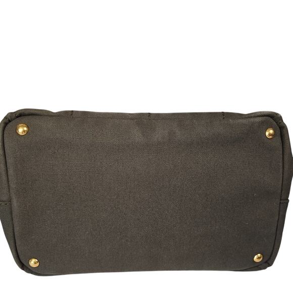 Prada Medium Canapa Canvas Tote Green - Picture 5 of 11